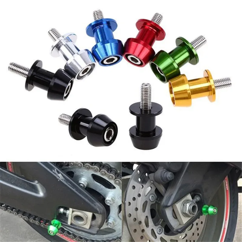 Bobines de bras oscillant moto en aluminium M8 (paire)