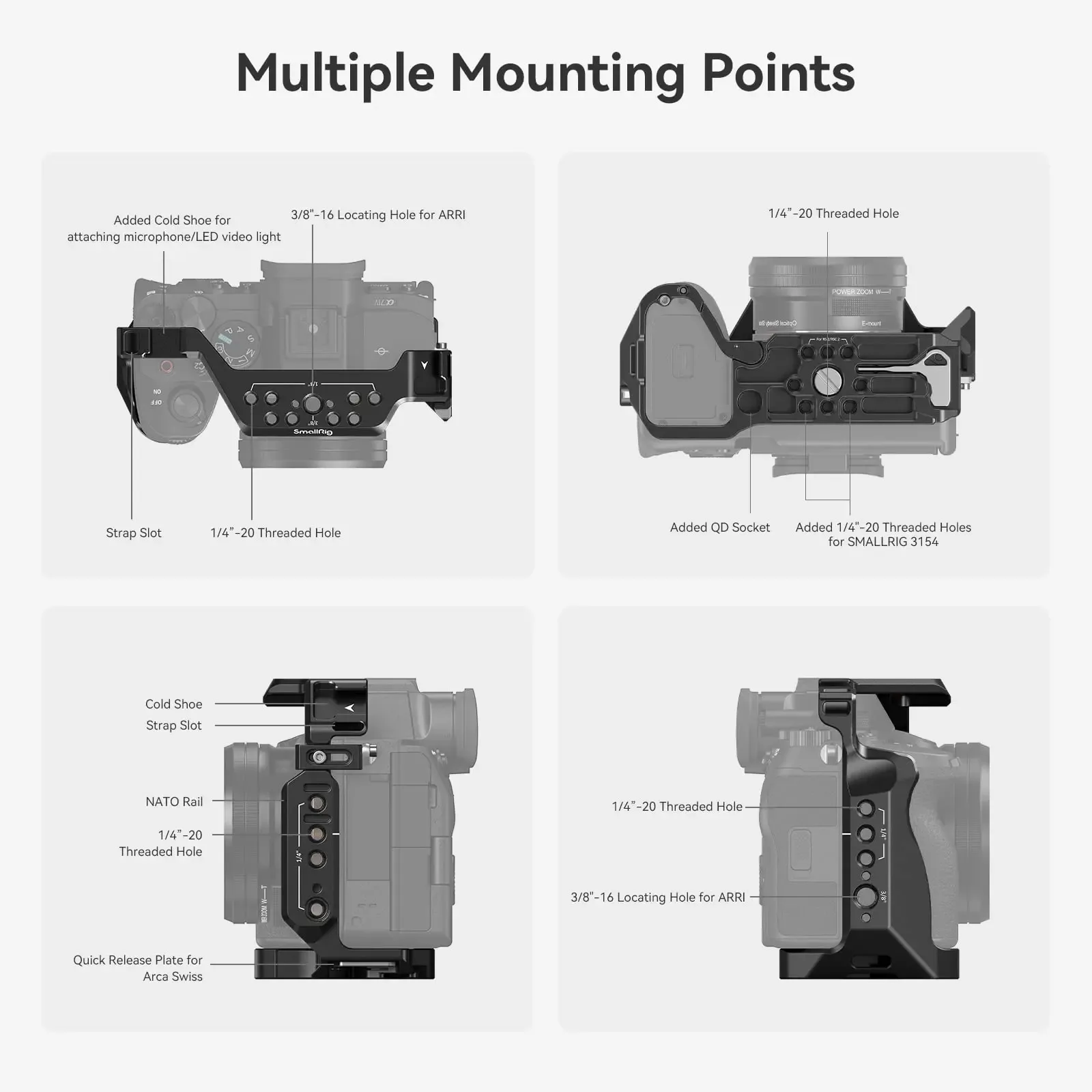 SmallRig A7m4 A7 IV Cage de caméra DSLR complète pour Sony