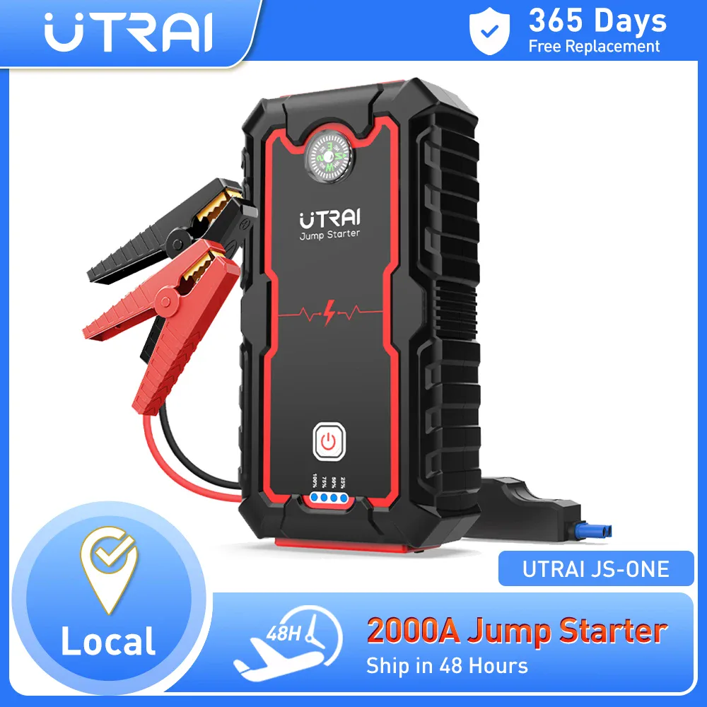 Booster de démarrage portable voiture avec batterie externe et lampe LED