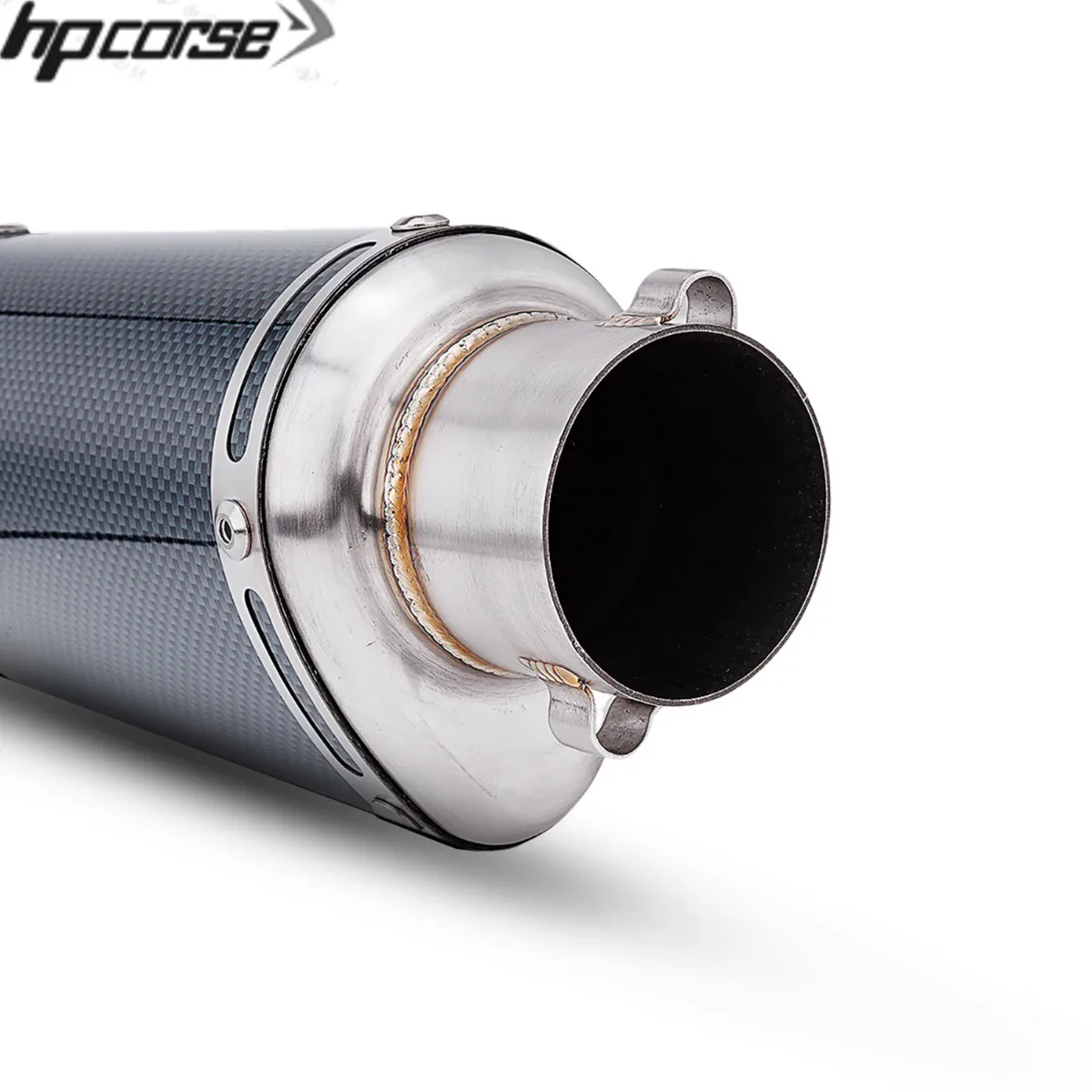 Silencieux d'échappement universel 51 mm en acier inoxydable