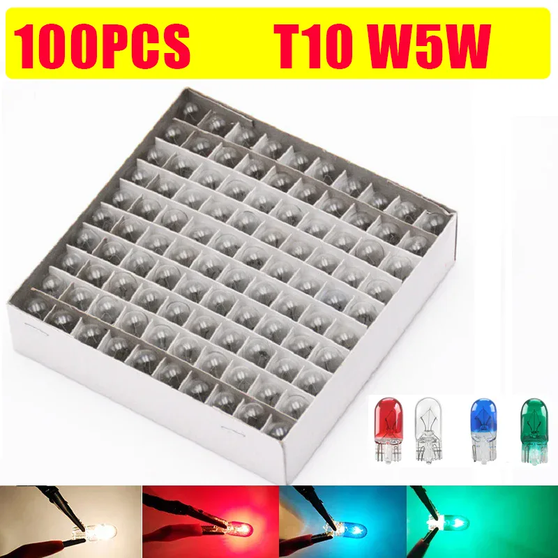 Ampoules T10 W5W à filament 12V pour veilleuses (lot de 100)
