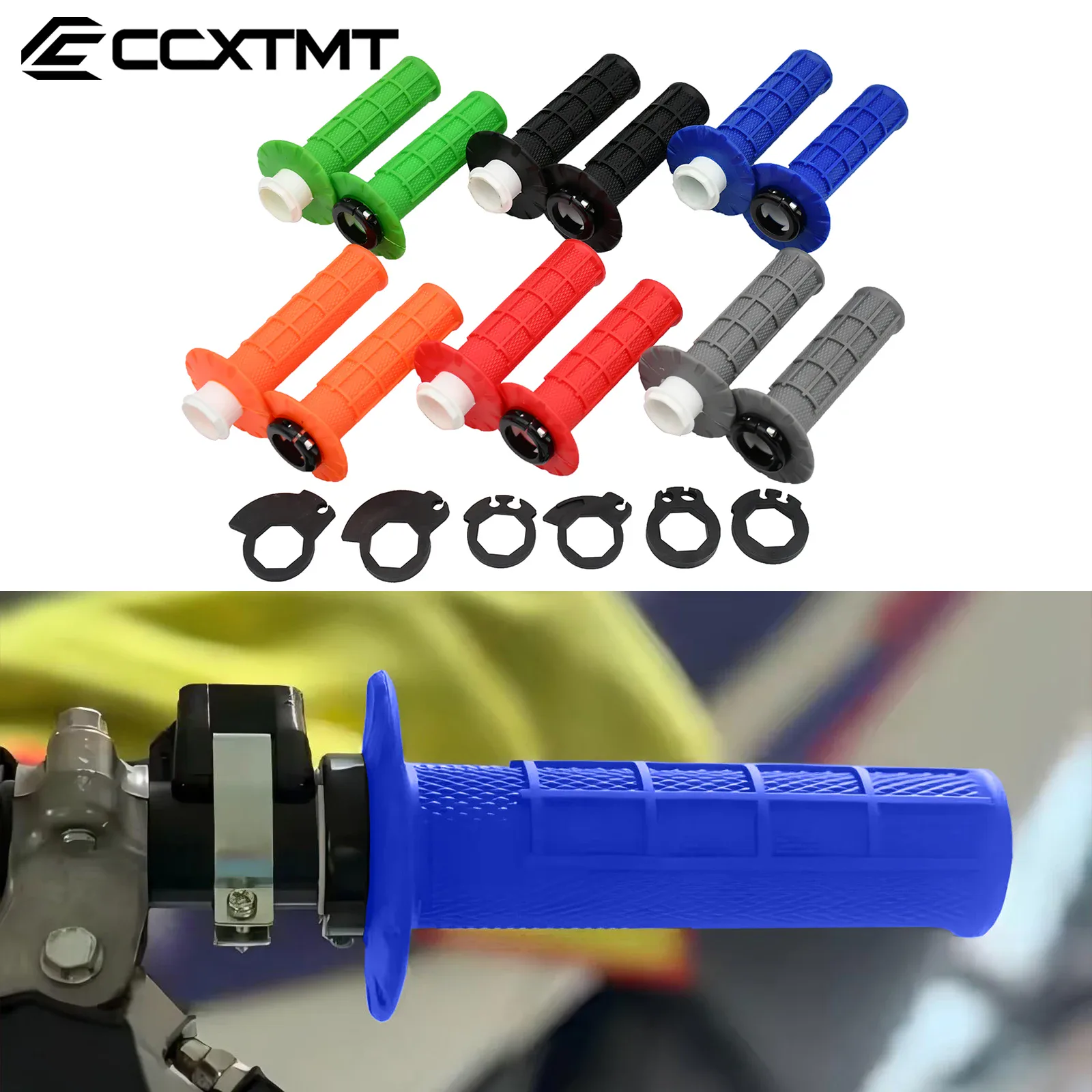 Poignées de guidon Lock-On 22 mm pour moto cross