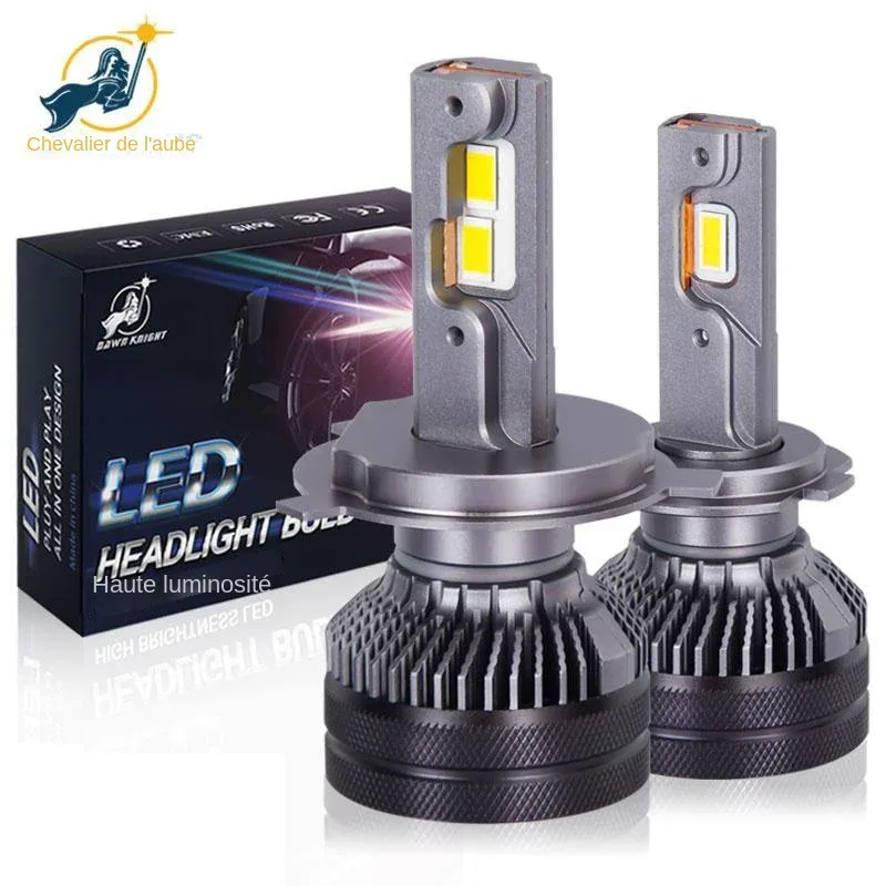 Ampoules LED auto H7/H4 4300 K 110 W à double tube cuivre