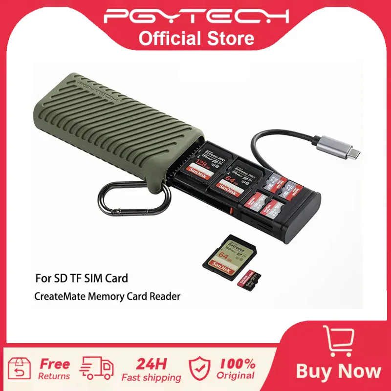 Lecteur de carte PGYTECH CreateMate USB-C SD et TF