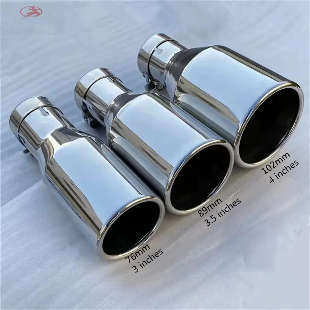 Embout d'échappement universel en inox noir brillant
