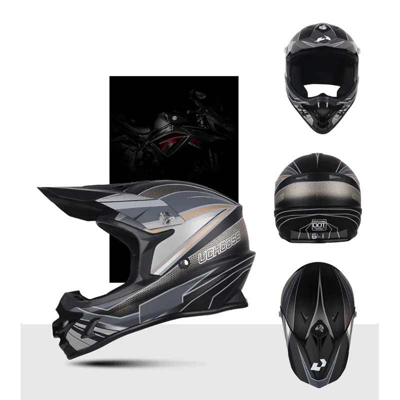 Casques DOT Motocross Kask Cross descente Soporte Casco