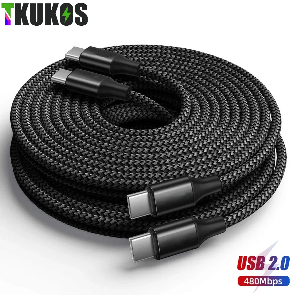 Câble USB-C vers USB-C extra-long 3 à 8 m tressé