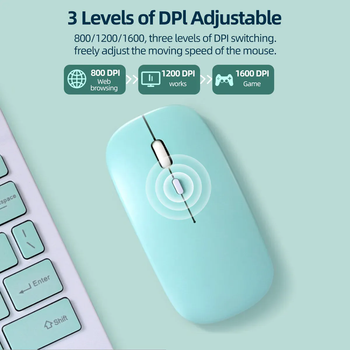 Souris Bluetooth pour iPad Samsung MatePad Lenovo MiPad