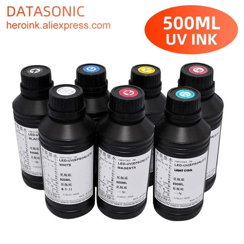 Encre UV LED durcissable 500 ml pour imprimante UV