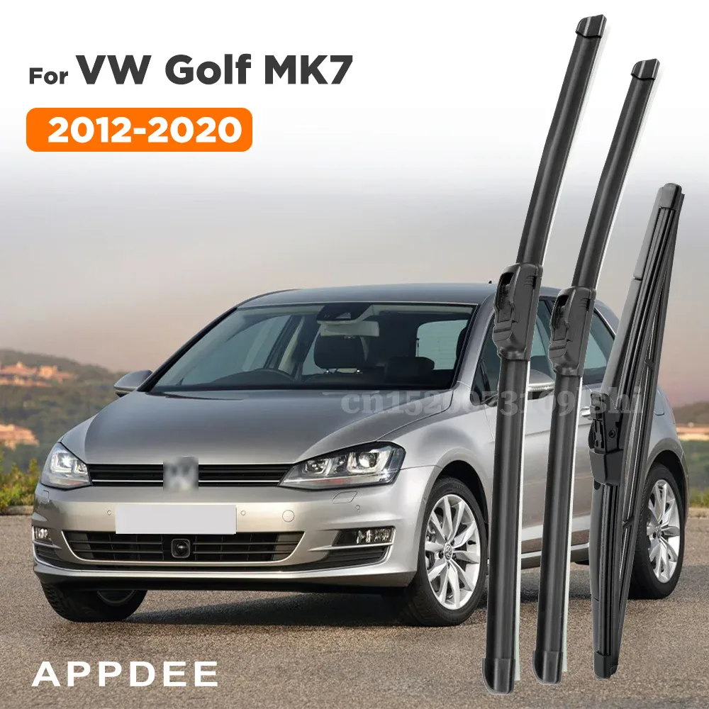 Jeu de balais d'essuie-glace avant et arrière pour VW Golf 7