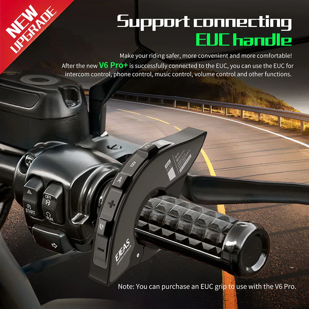 EJEAS V6 PRO +/PLUS casque de moto Bluetooth Interphone