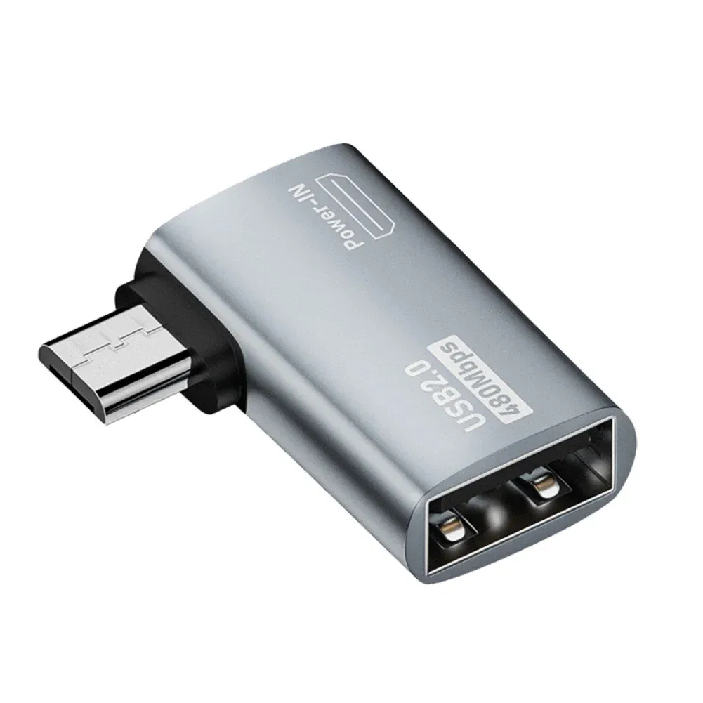 Adaptateur de câble OTG 4K, Angle gauche de 90 degrés