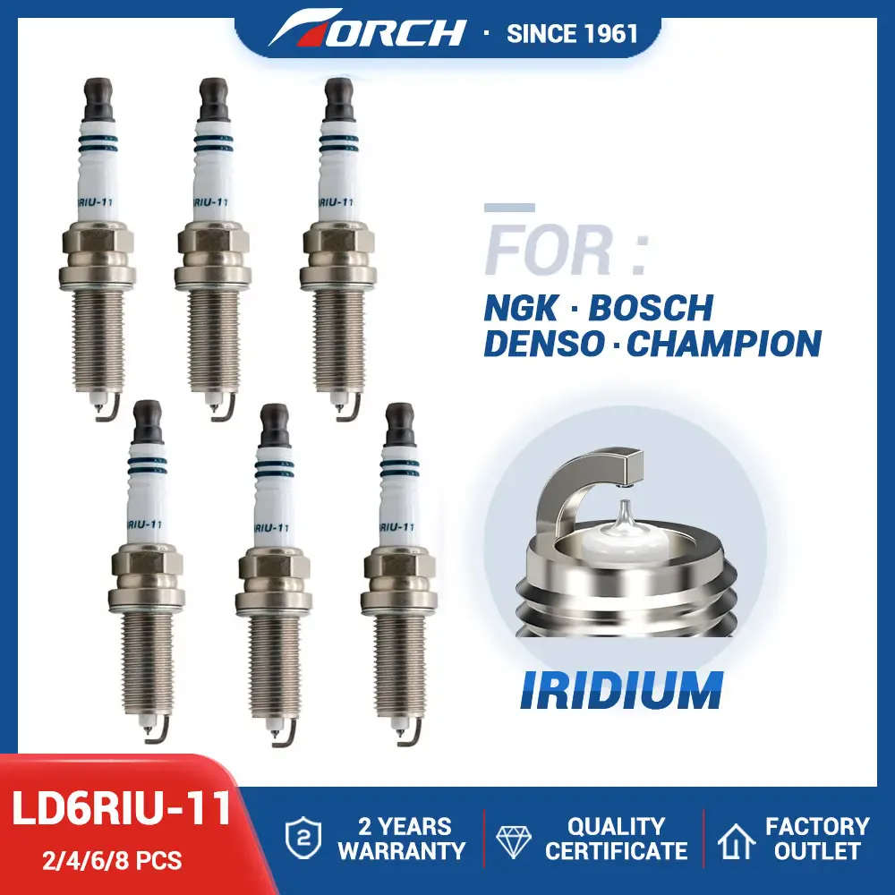 Bougies d'allumage iridium TORCH LD6RIU-11 (lot de 2)