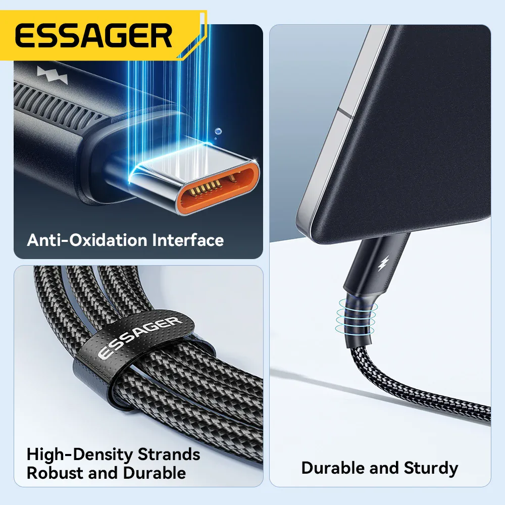 Essager 120W câble USB Type C charge rapide 6A USB C