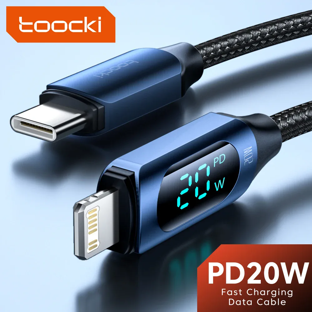 Câble USB-C vers Lightning charge rapide écran digital