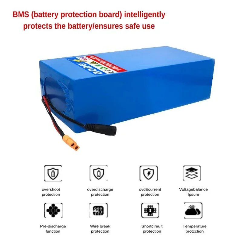100% 18650Original 48V 100Ah 13s6p batterie au Lithium 48v