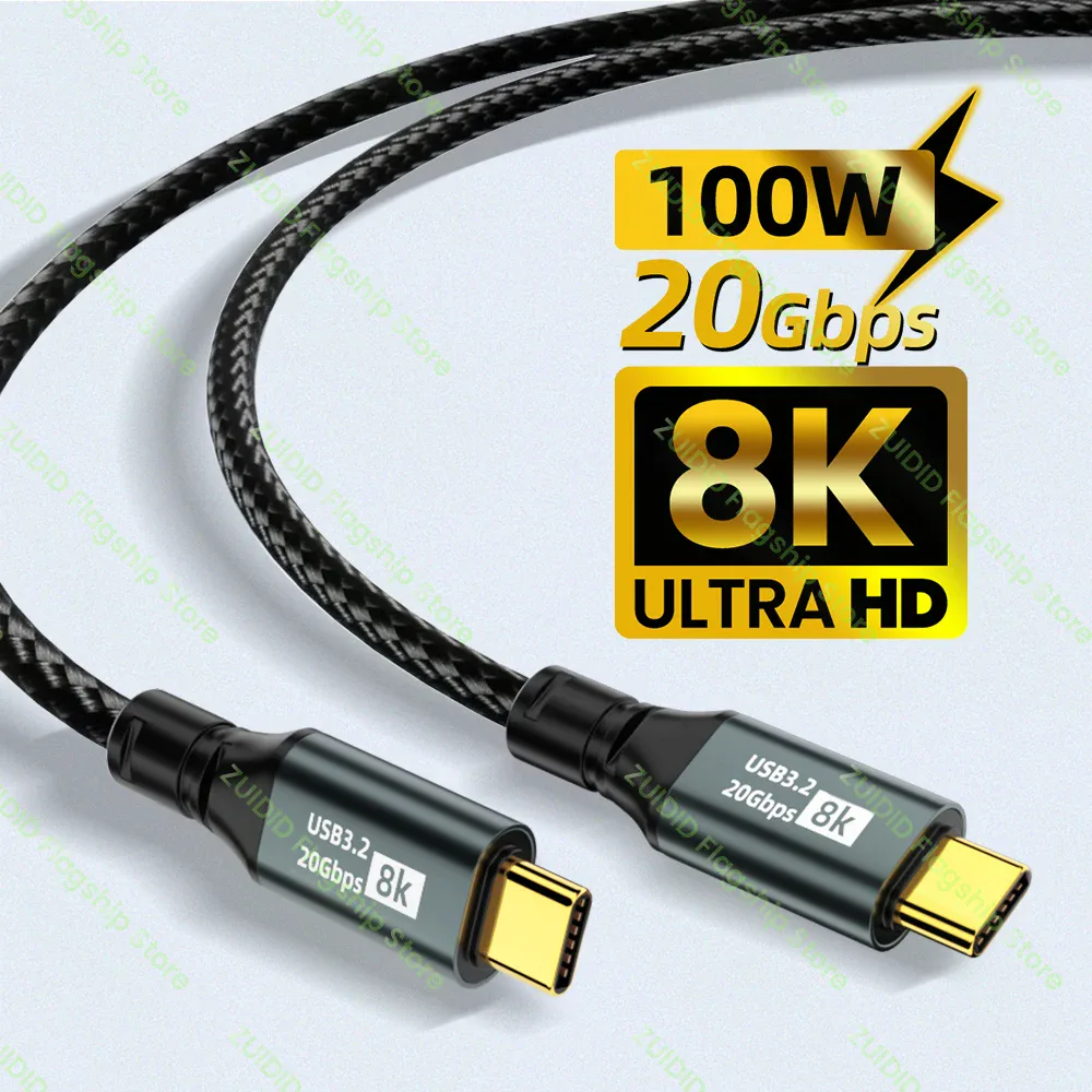 Câble USB-C 100W 20 Gbps vidéo 8K USB 3.2