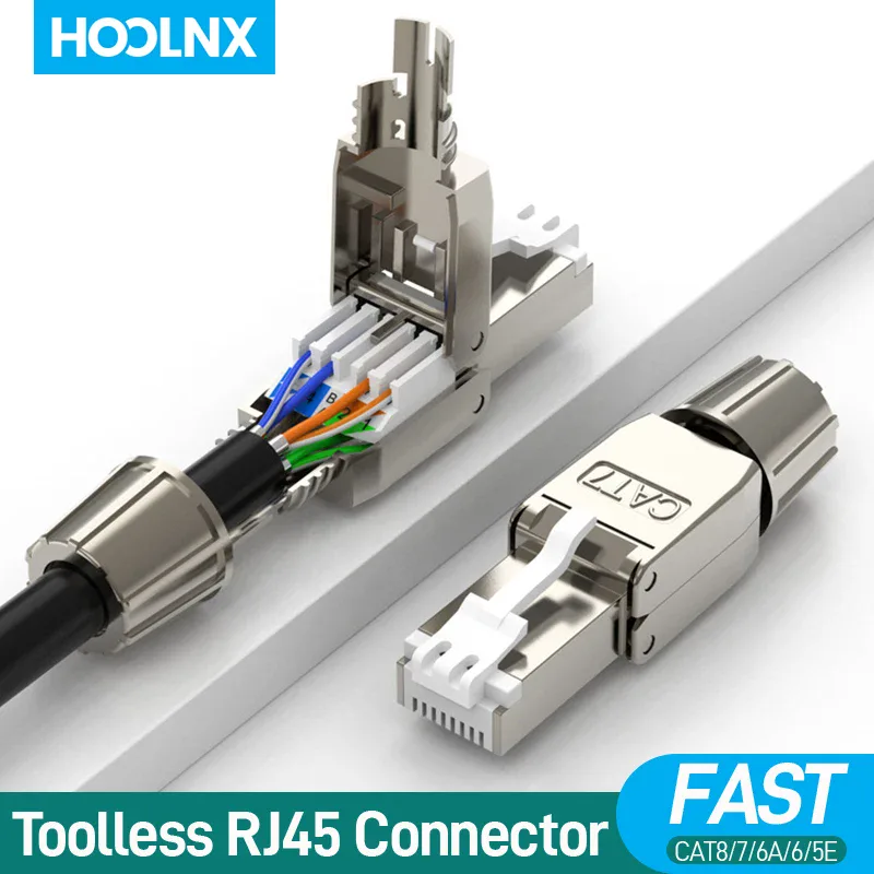 Connecteur RJ45 sans outil HOOLNX réutilisable CAT5E à CAT8