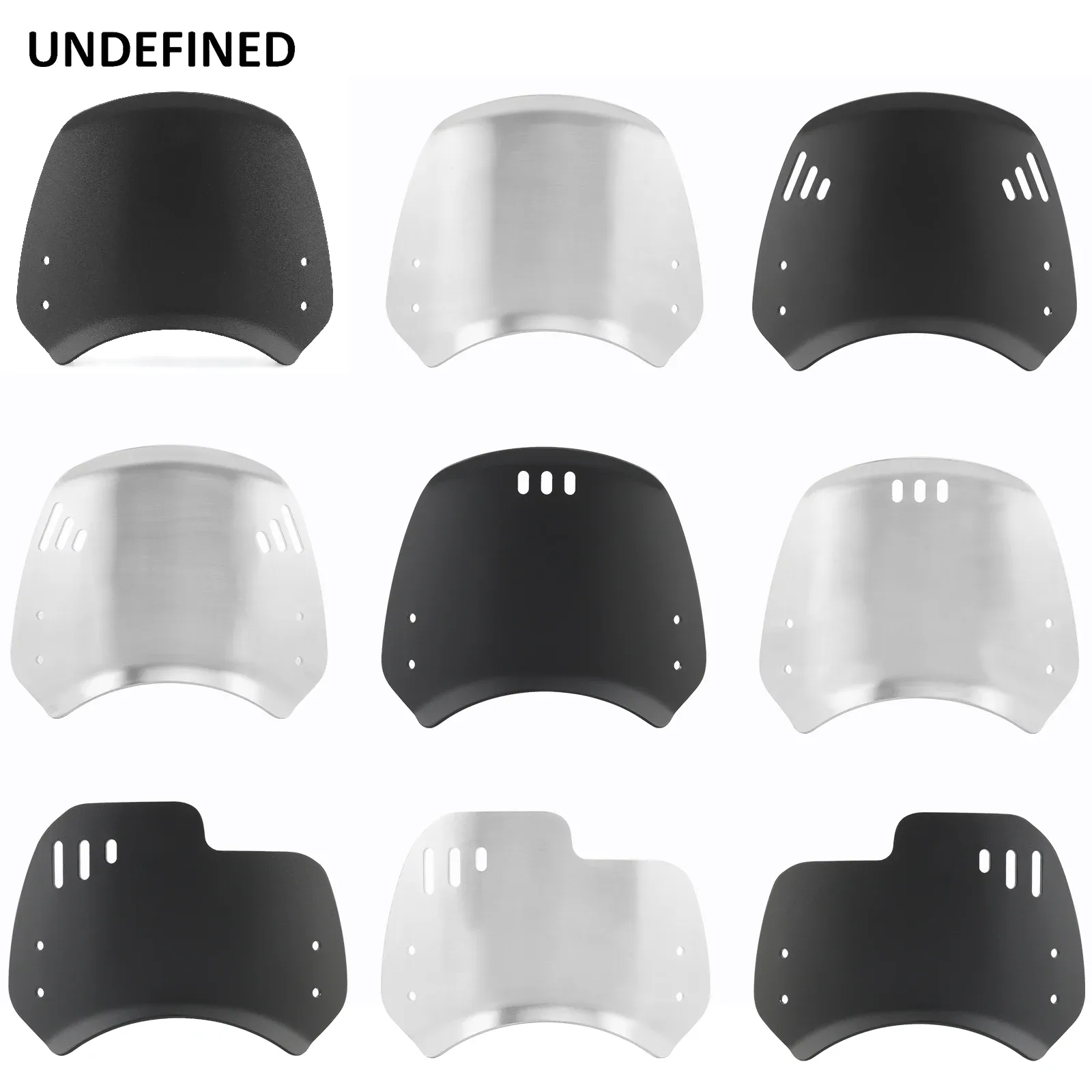 Déflecteur de vent universel en aluminium pour moto à phare rond