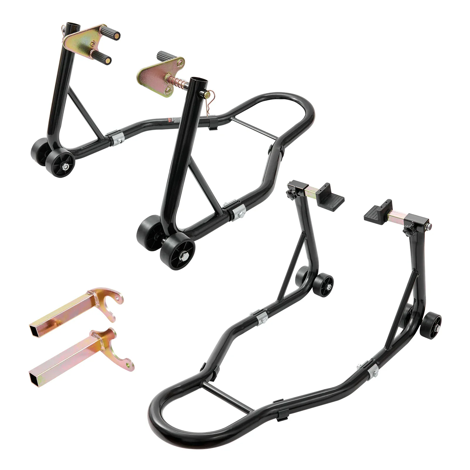 Béquille d'atelier moto avant et arrière à roulettes