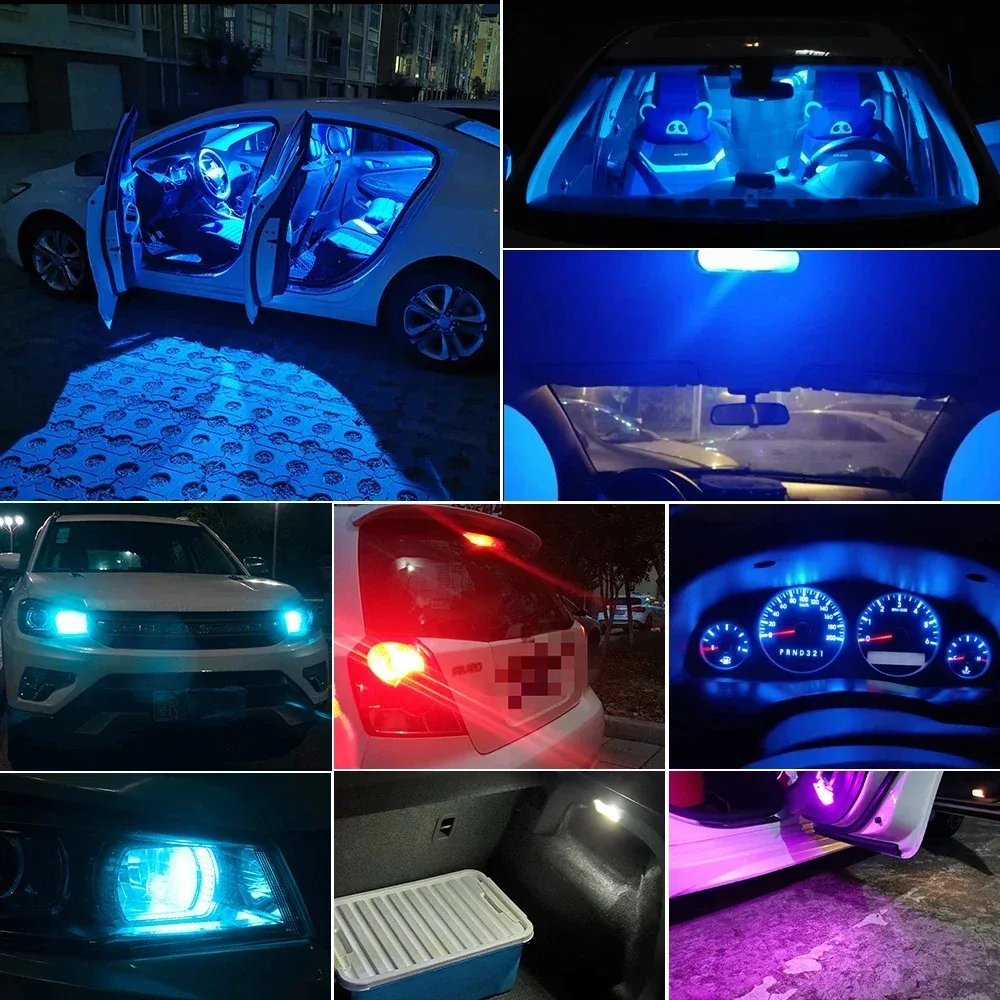 10/50pcs plus récent W5W Led T10 voiture lumière COB LED