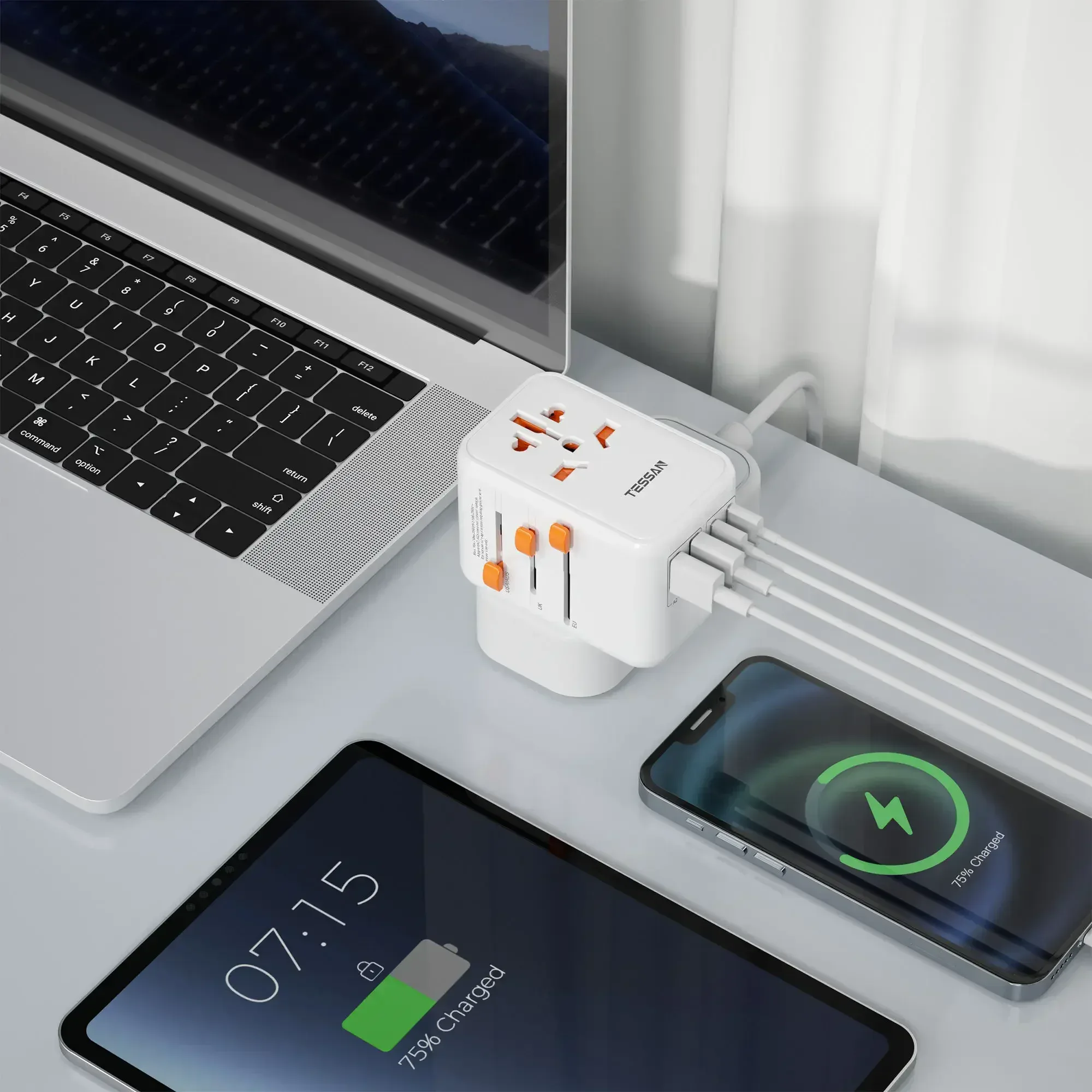 TESSAN 65W GaN adaptateur de voyage prise universelle avec