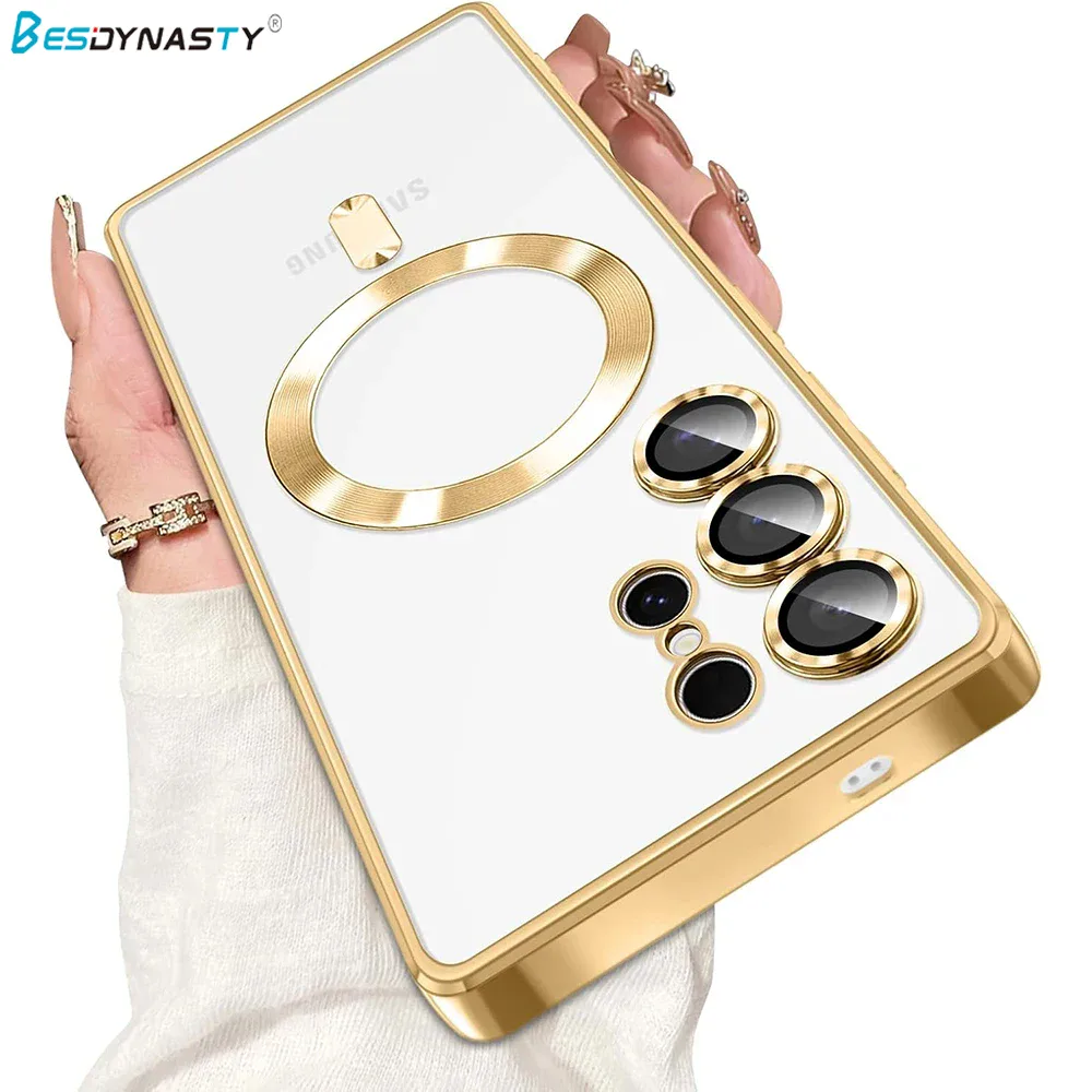Coque magnétique givrée cadre électroplaqué Galaxy S