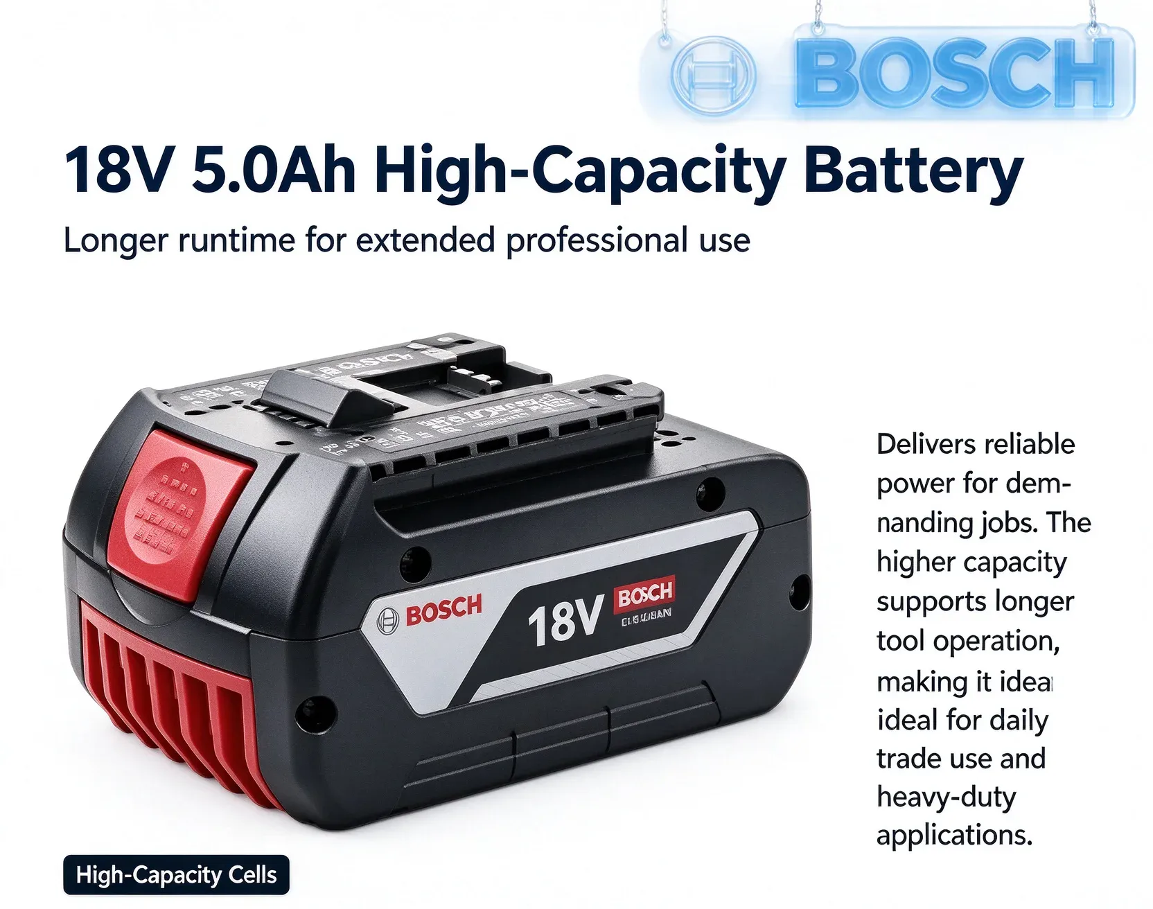Batterie Bosch 18V Li-ion 4.0Ah compatible BAT609