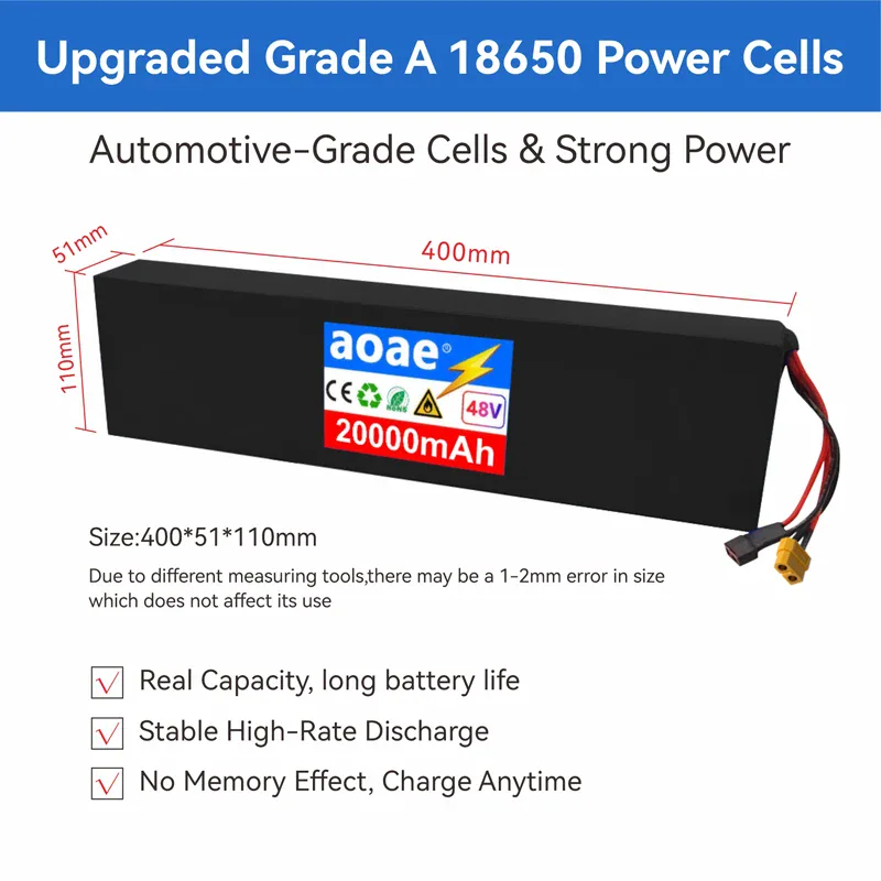Batterie 48 V 20 Ah pour Kugoo M4, M4 Pro et MaxSpeed