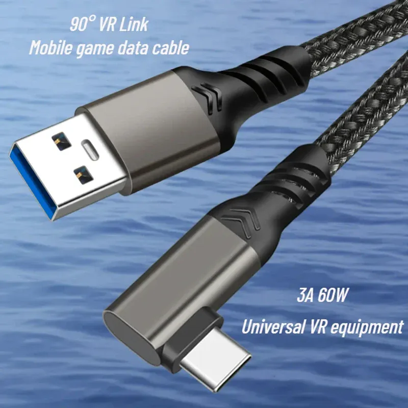 Câble de connecteur USB 3.2 GEN2 3A 60W, coude à 90 degrés