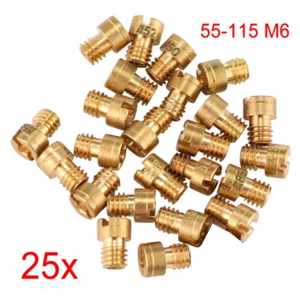 Kit de 25 gicleurs principaux M6 pour carburateurs Dellorto (55-115)