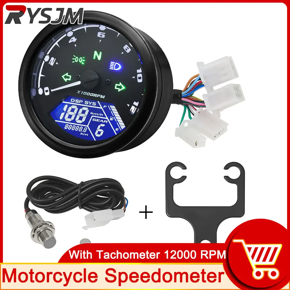 Compteur et tableau de bord numérique LCD universel pour moto