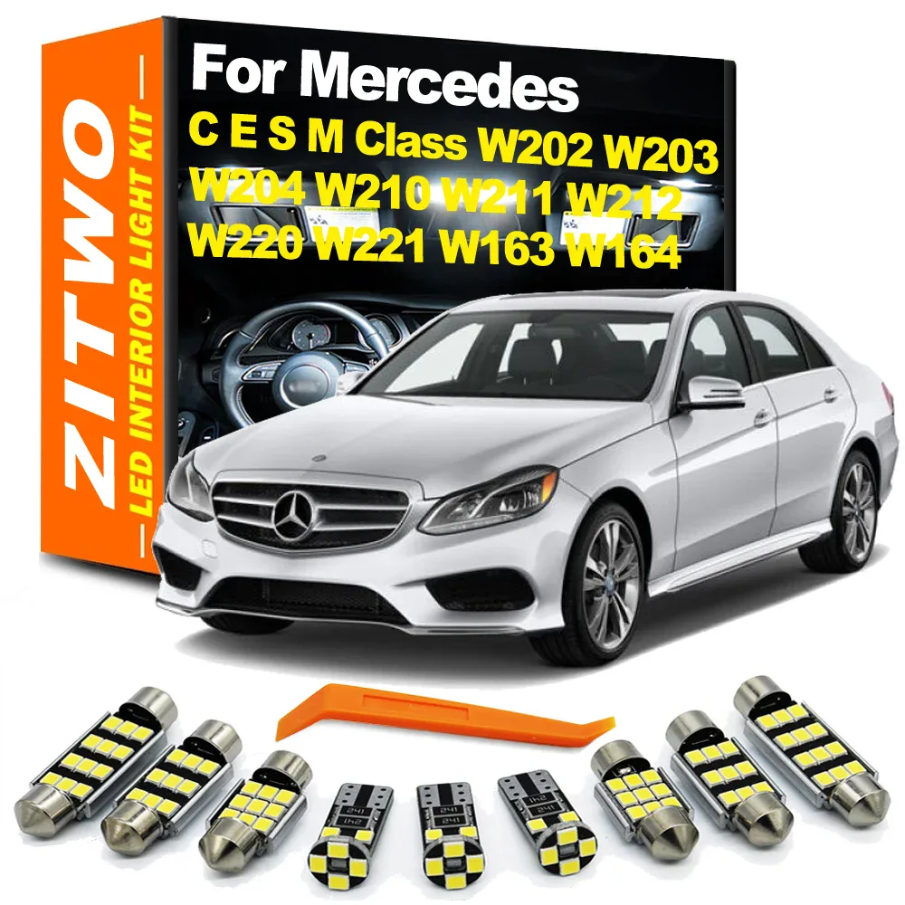 Kit d'ampoules LED d'éclairage intérieur pour Mercedes Classes C, E, S, M