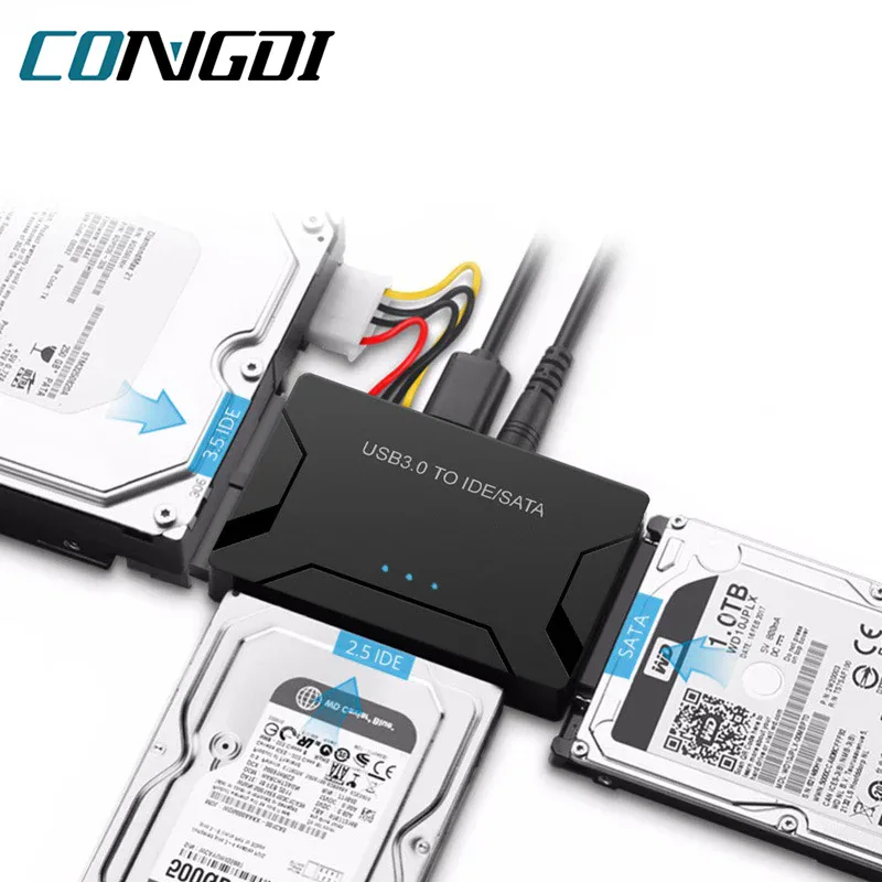 Adaptateur USB 3.0 vers SATA et IDE pour disque dur
