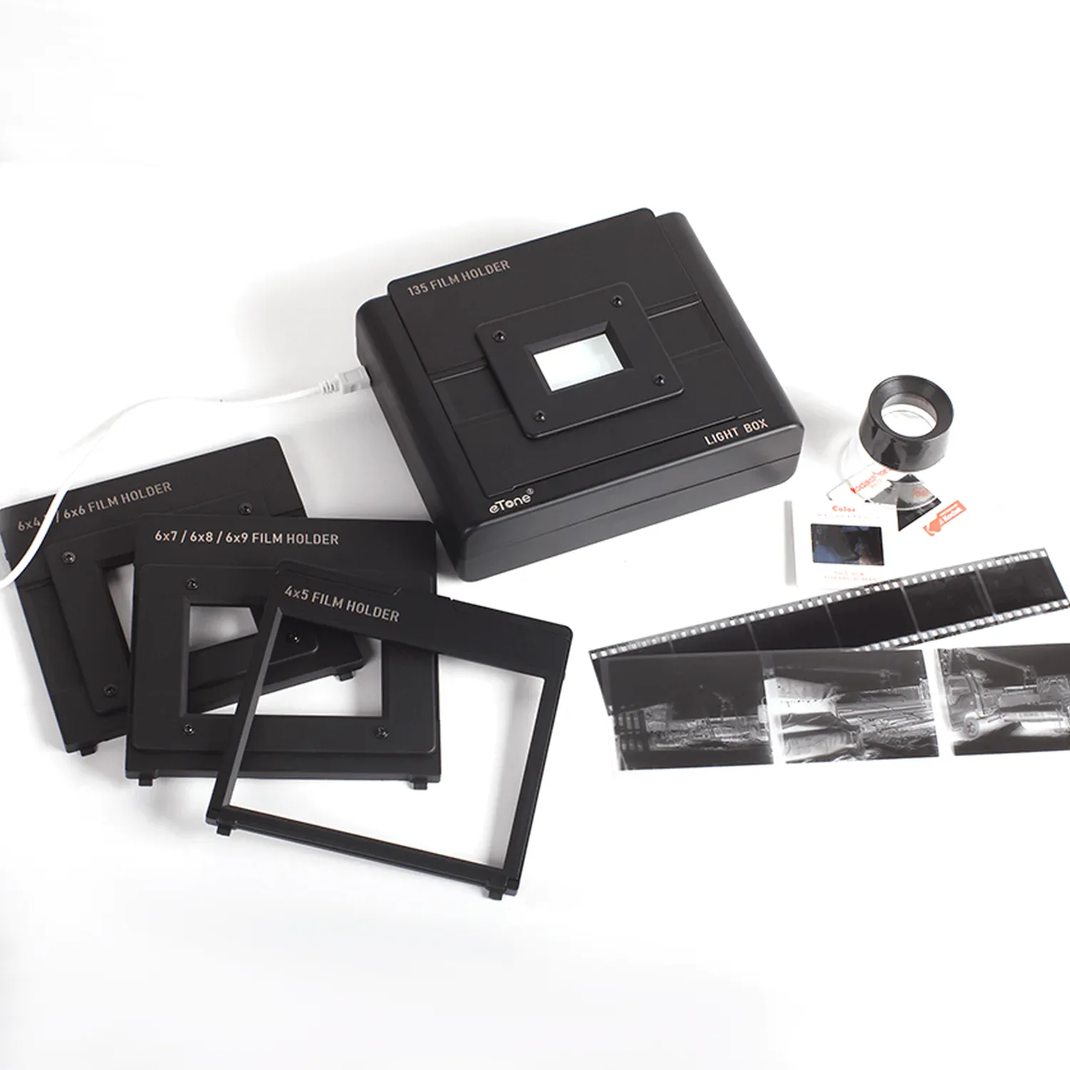 Visionneuse LED et porte-films pour négatifs 135 et 120