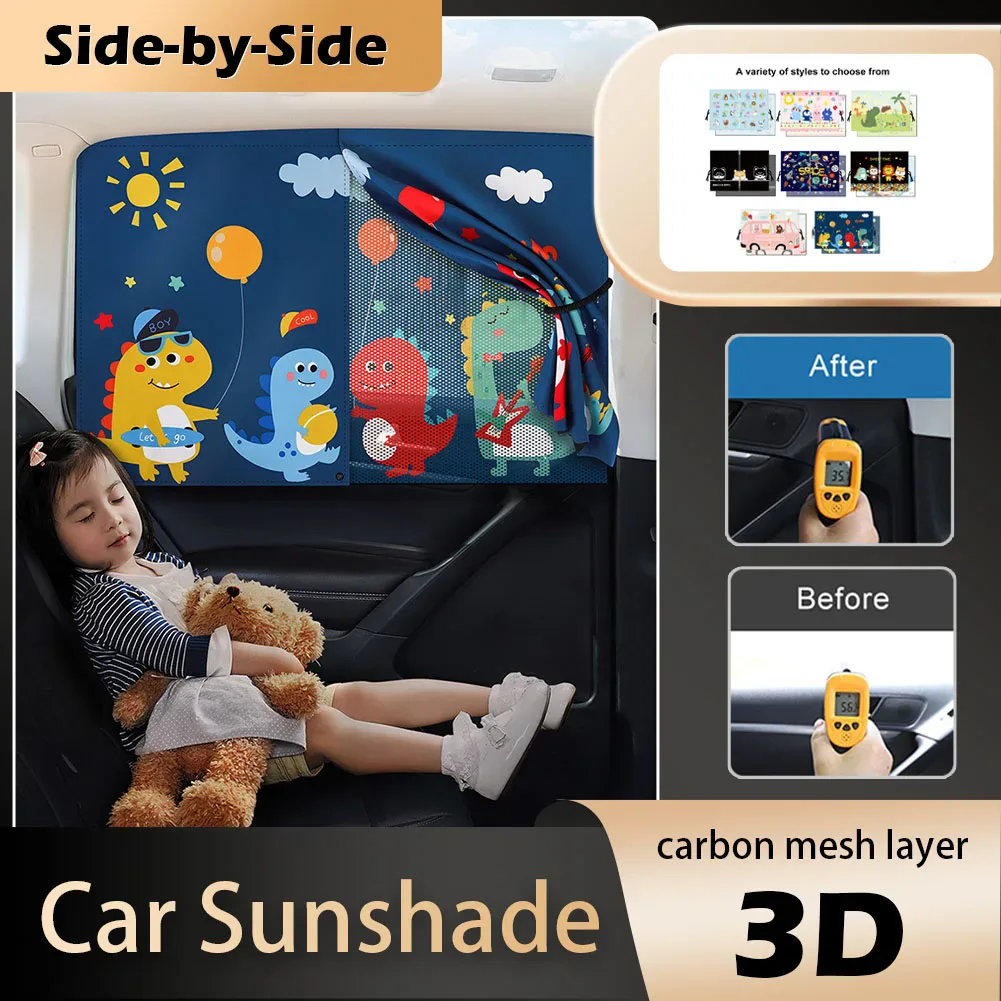 Pare-soleil magnétique rétractable pour vitres latérales de voiture