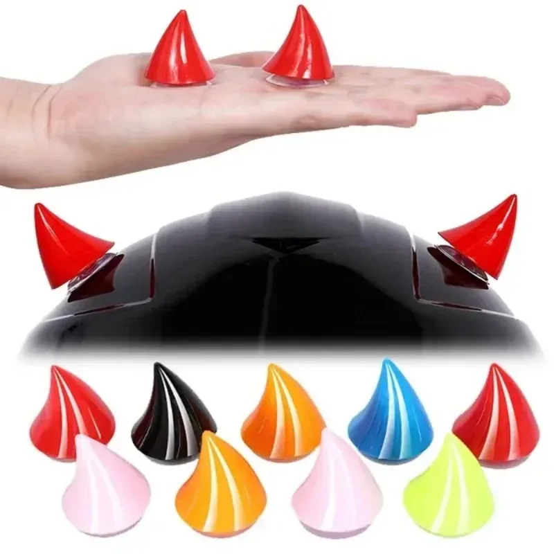 Cornes décoratives en silicone pour casque de moto