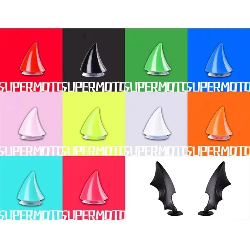 Autocollants de décoration pour casque de moto, cornes