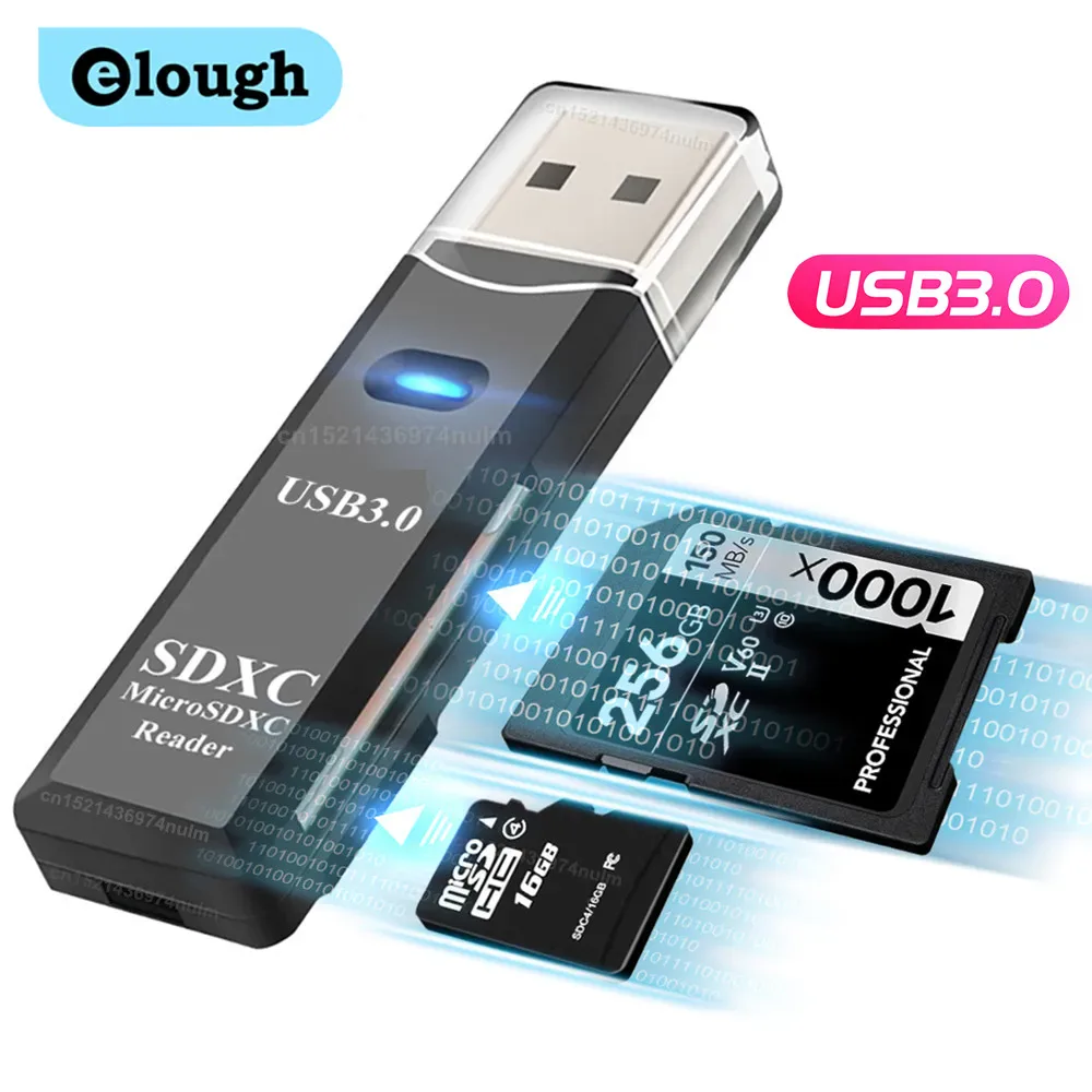 Lecteur de carte SD et microSD USB 2 en 1